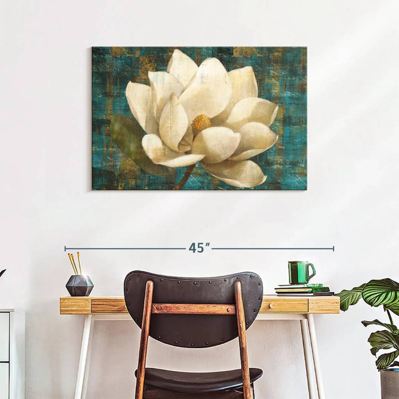 Harnek Magnolia Blossom Turquoise, 24" H x 36" W