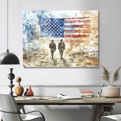 «Memories of Retrait from Harper II», reproduction d'art moderne sur métal, patriotiste américain, art mural en métal