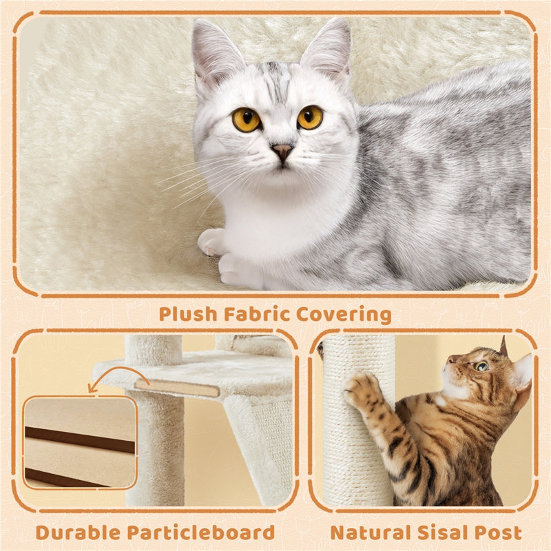 Arbre à chat 57,5 po Topeka, Beige