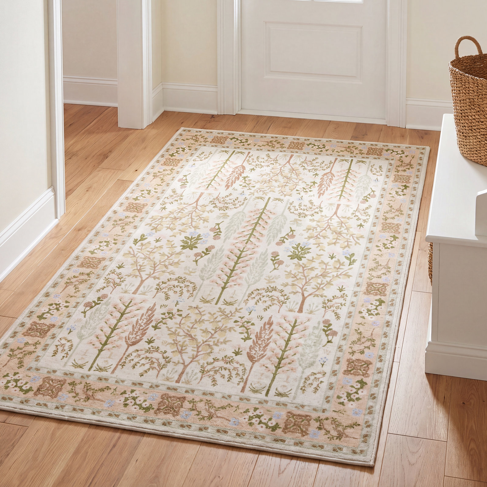 Canopy Cream Area Rug, Rectangle 5' x 7'6"