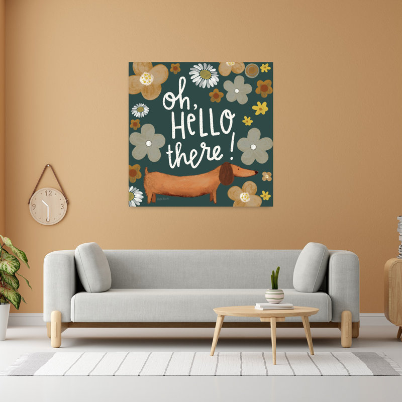 Art contemporain Oh Hello There, H 48 po x l 48 po