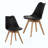 Set Of Four Dining Chairs, Medieval Modern Style Dining Chairs For Kitchen And Dining Room, With Wooden Legs-421378545