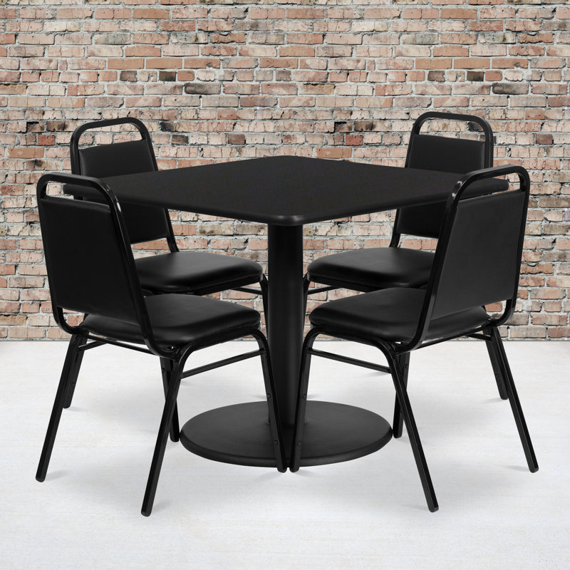 Ensemble de table carrée 36 po Jamie, Noir