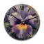 Horloge murale surdimensionnée en bois mauve et jaune Natures Pansies I-1049239419
