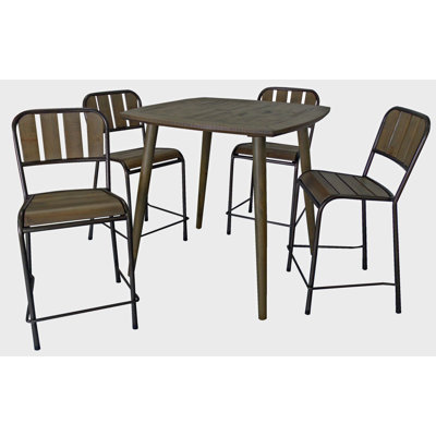 Eckard 4 - Person Solid Wood Solid Wood Top Four Leg Dining Set