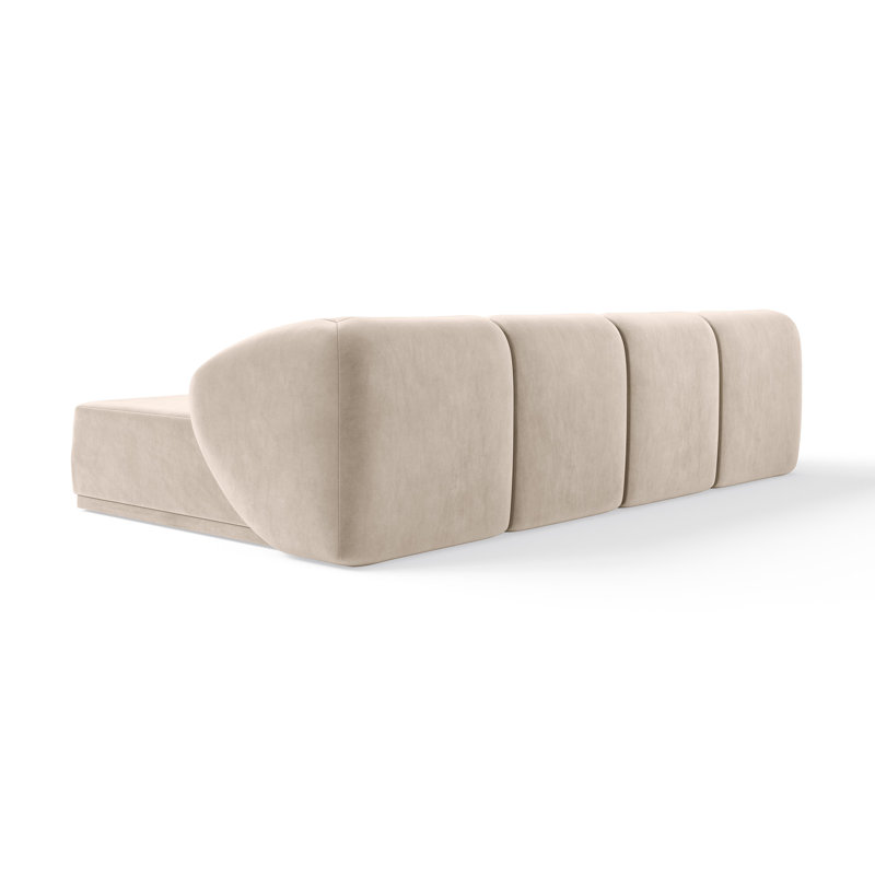 4 Seater Velvet Sofa & Chaise