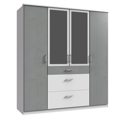 Inesis 4 Door Manufactured Wood Wardrobe