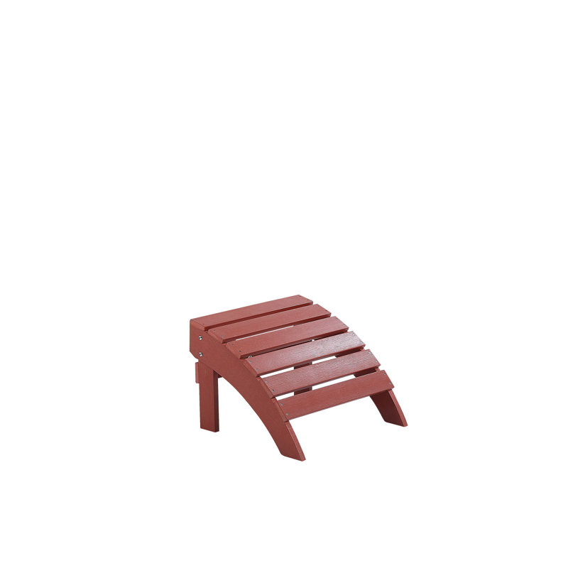 Jaelyn Outdoor Ottoman, Red