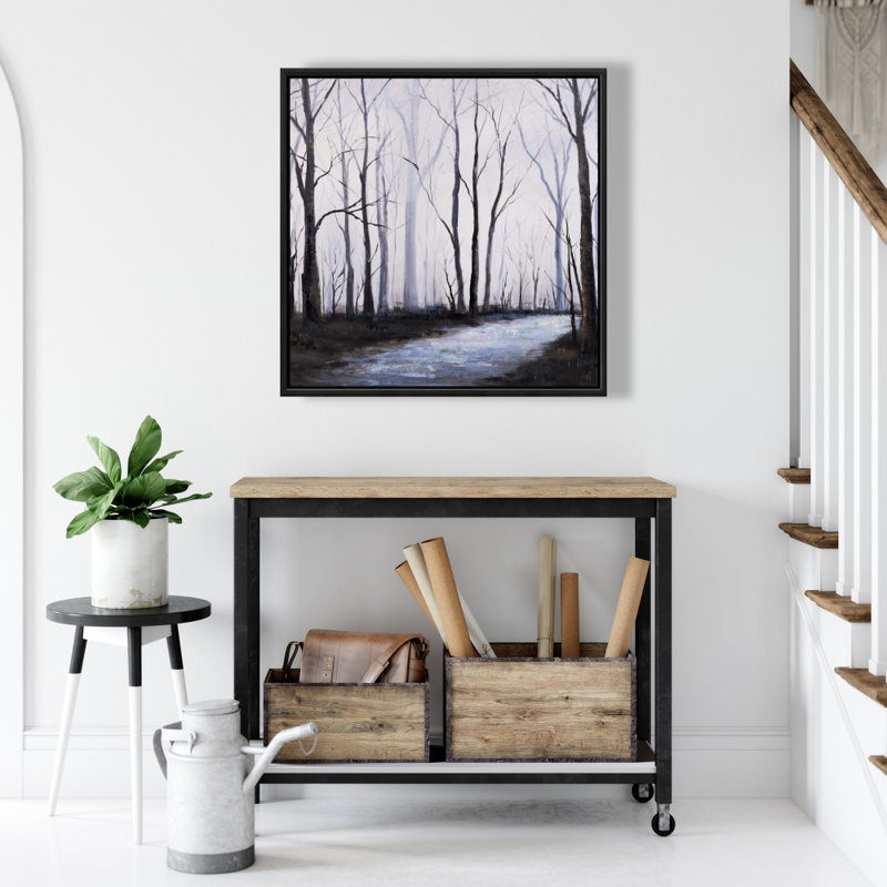 Forêt désertique, reproduction sur toile, Toile encadrée noire, H 24 po x l 24 po