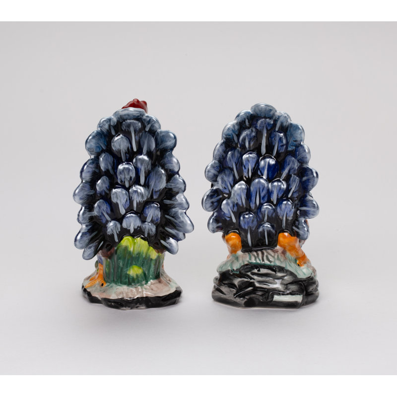 Hand-Painted Ceramic Rooster Salt and Pepper Shaker Set