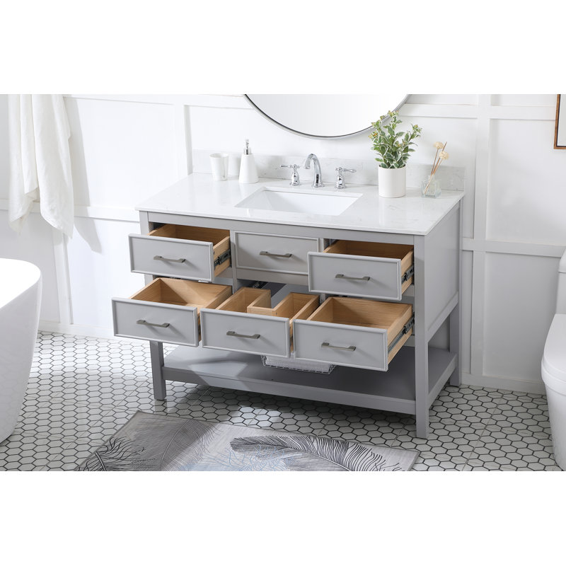 Ensemble de meuble-lavabo simple 48 po Sinclaire, Gris
