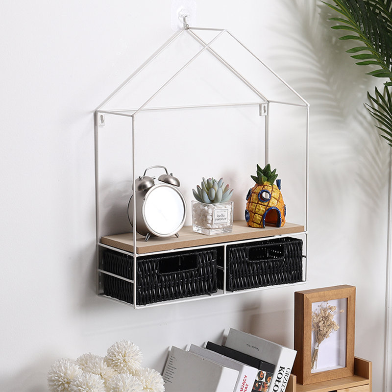 Neha Accent Shelf with Drawer, White