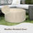 30'' Round Steel Propane Smokeless Fire Pit Table With Colorful Rgb Light