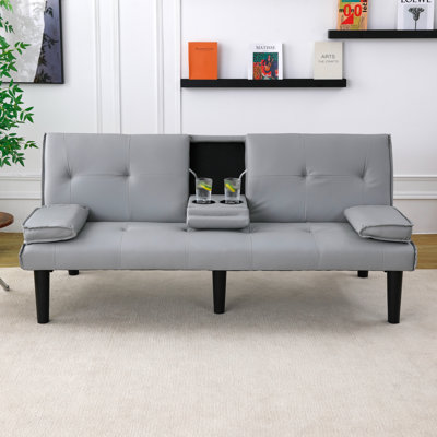 Multi-Functional Foldable Sofa Bed With Cup Holder Design, Ideal For Transforming Living Spaces And Meeting Diverse Needs