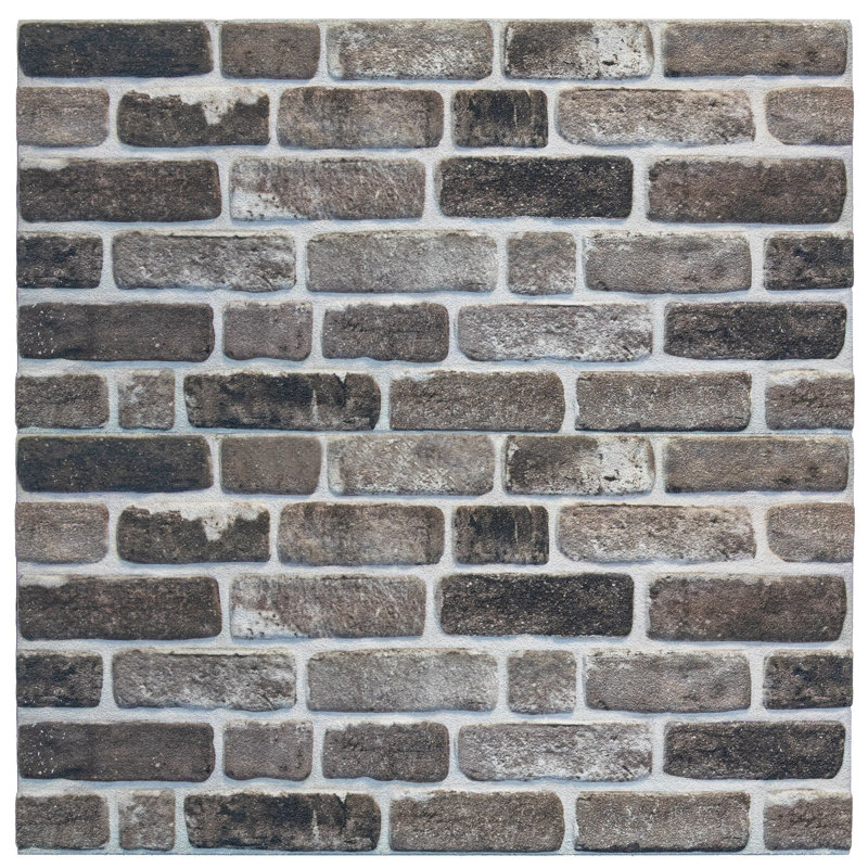 Panneau mural 3D gris / noir 19,7 "x 39,4" (paquet de 10)