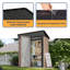 5x3 ft Metal Garden Shed, 150x88x185 cm Galvanised Steel Storage Shed with Sloping Roof, Lockable Door & Ventilation for Garden Tools-128734261