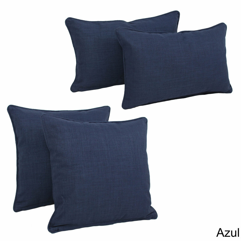  Outdoor Throw Pillow, Azul
