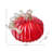 6"D Fall Red Glass Pumpkin With Glitter