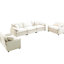 Velours côtelé beige chaleureux et confortable, 5, style cinéma maison, design rétro confortable, 5 avec coussins de confort, moderne