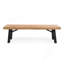 Banc d'extérieur avec panneau à lattes et structure en bois d'acacia (ensemble de 2), naturel et gris