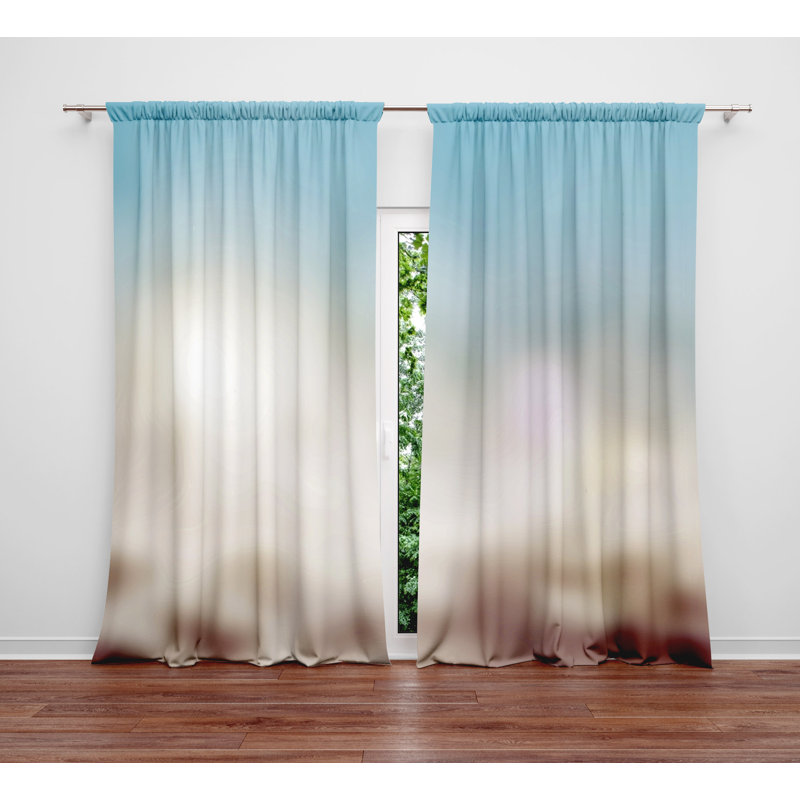 Semi Sheer Curtain Panel Pair, 20" W x 52" L
