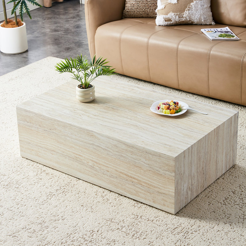 Table basse en bois, Bois beige