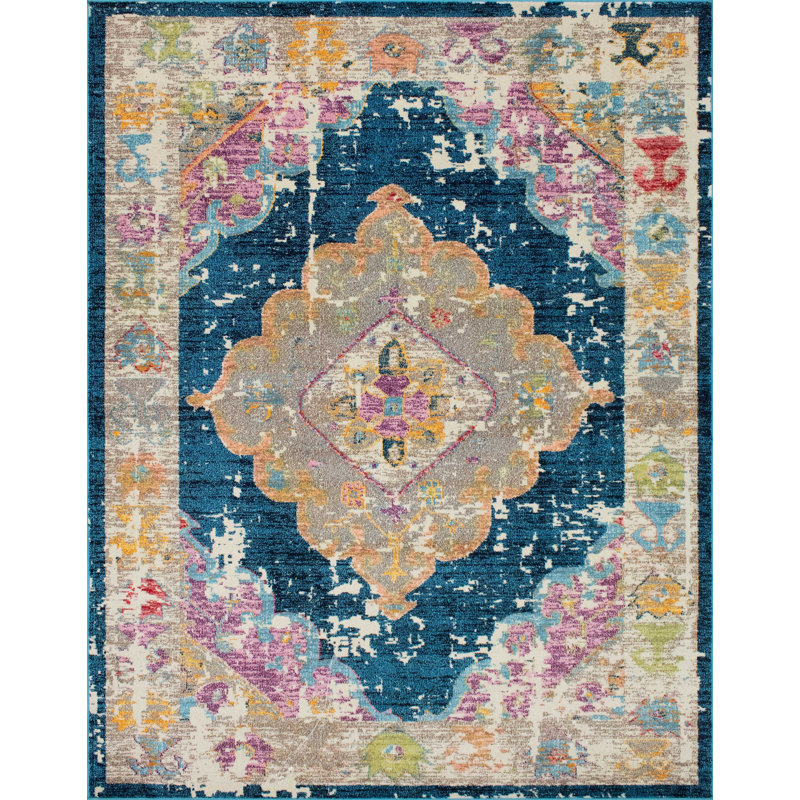 Larrick Oriental Indoor Rug, Rectangle 7'10" x 10'