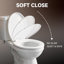 Siège de toilette rond à fermeture lente
