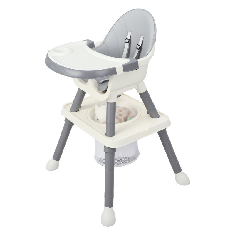 Chaise haute 8 en 1 pour bébés et tout-petits, table d'apprentissage convertible pour enfants et chaise avec grand panier de rangement