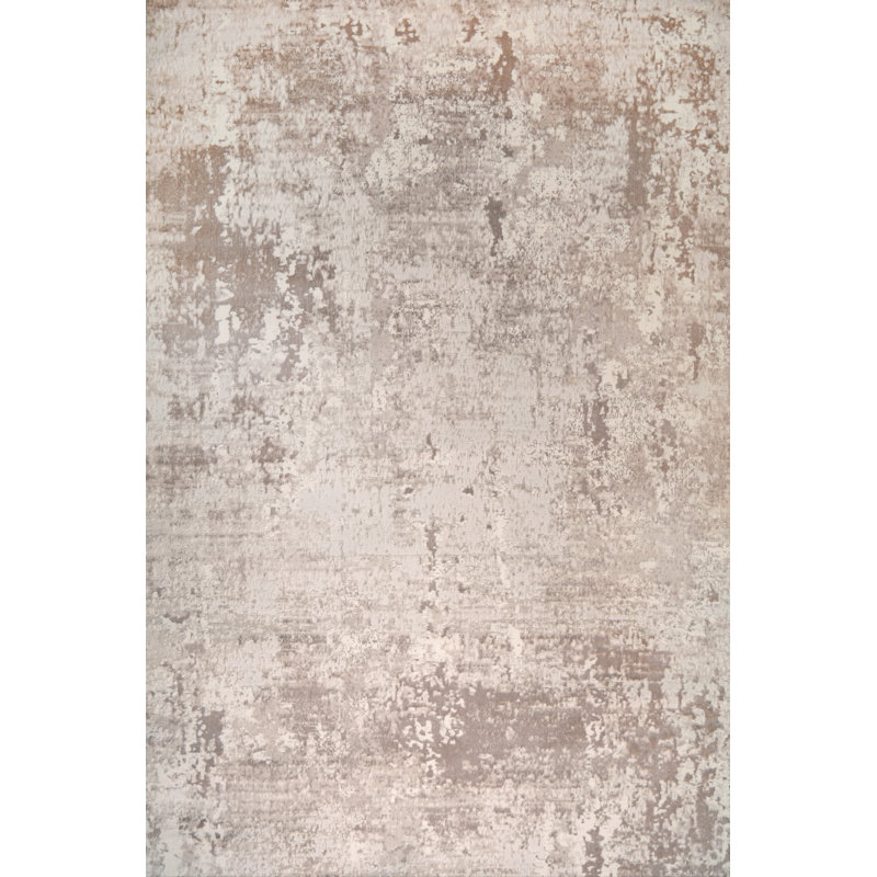 Lorenz Cozy Cream/Beige Modern Abstract Area Rug – Soft Durable Polyester Pile with Cotton-Blend Backing – Low-Pile Turkish-Style Area Carpet for Living Room, Bedroom, Hallway