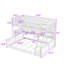 Lit superposé convertible en bois avec tablettes de rangement-2126133621-2126133618