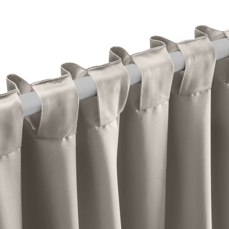 Ardelle Pure Blackout Premium Woven Yarns in a Thermal Rod Pocket w/ Backtabs Curtain Panel, Ivory, 56" W x 72" L