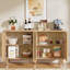 Buffet 59,74 "moderne en noyer avec rangement