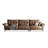 Brown Genuine Leather Modular Sofa cushion couch