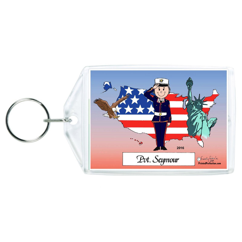 Porte-clés personnalisé en acrylique US Marines