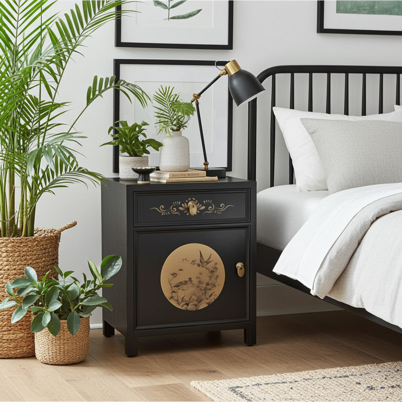 Absolom Side Table, Black