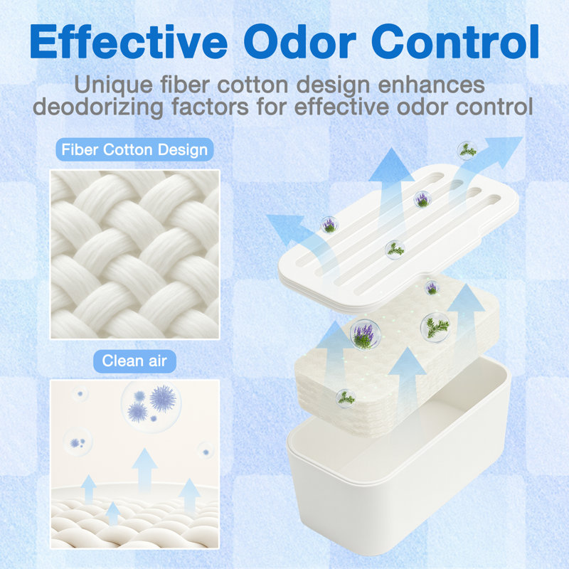 Automatic Cat Litter Box Deodorizer Sterilizing Odor Eliminator Natural Plant Essential Oils Universal Fit