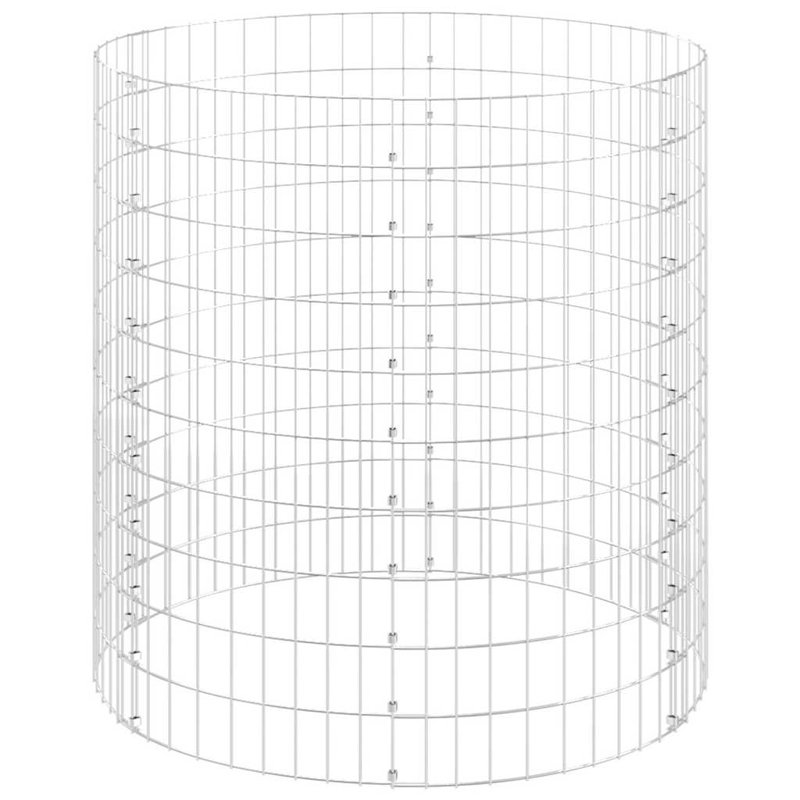 Poubelle d'extérieur en acier galvanisé WALPLUS, 19.7" H x 39.4" W x 39.4" D