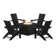 Ensemble de conversation 5 pièces Modern Curveback Adirondack avec foyer