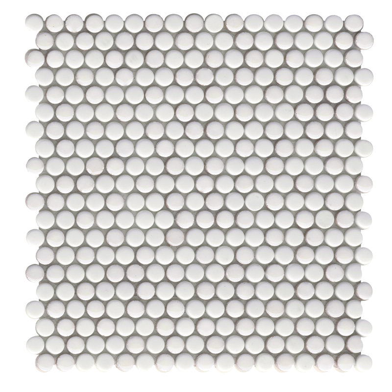 Confetti II White 12 in. x 12 in. Glossy/Matte Glass Wall Tile (10.66 sq. ft./Case), White