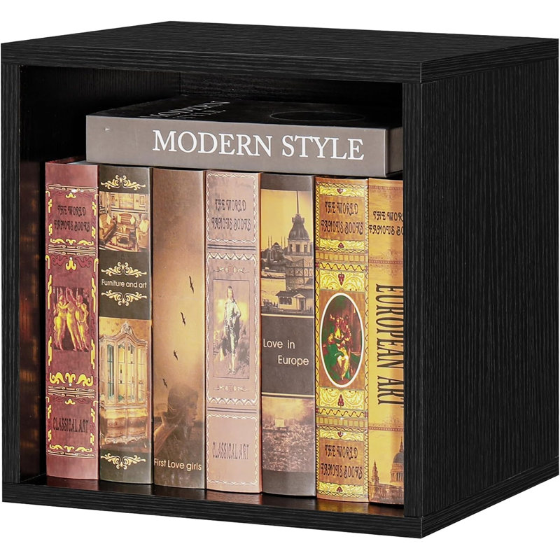 Organisateur de rangement cubique empilable pour la maison, livres, vêtements, jouets - Système de rangement modulaire à casiers - Bureau - Bibliothèque/Placard (Noir)