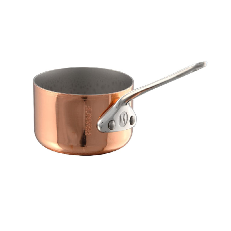 Mauviel M'MINIS Copper Saute Pan With Stainless Steel Handle, 0.11-Quart, 3.5"