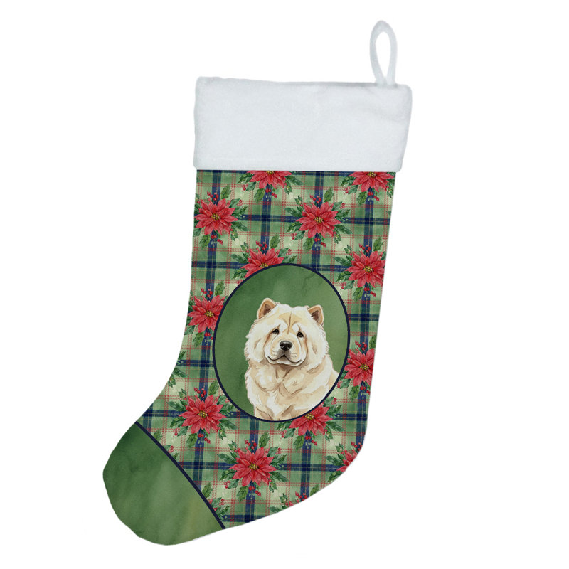 Chaussette de Noël crème Chow Chow