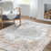 Floral Chenille Mashine Washable Vintage Indoor Arae Rug with Non-Slip Backing for Living Room in  Taupe