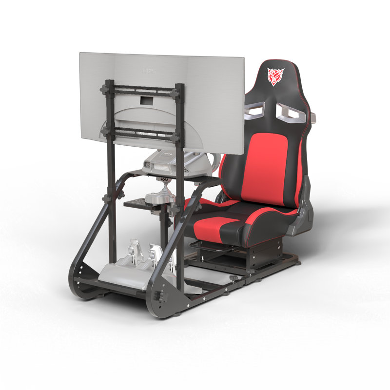 Poste de conduite amélioré et stable, compatible avec les simulateurs de conduite réglables Fanatec, PXN, Thrustmaster et Logitech, à l'exception des freins à main, des pédales et du moniteur