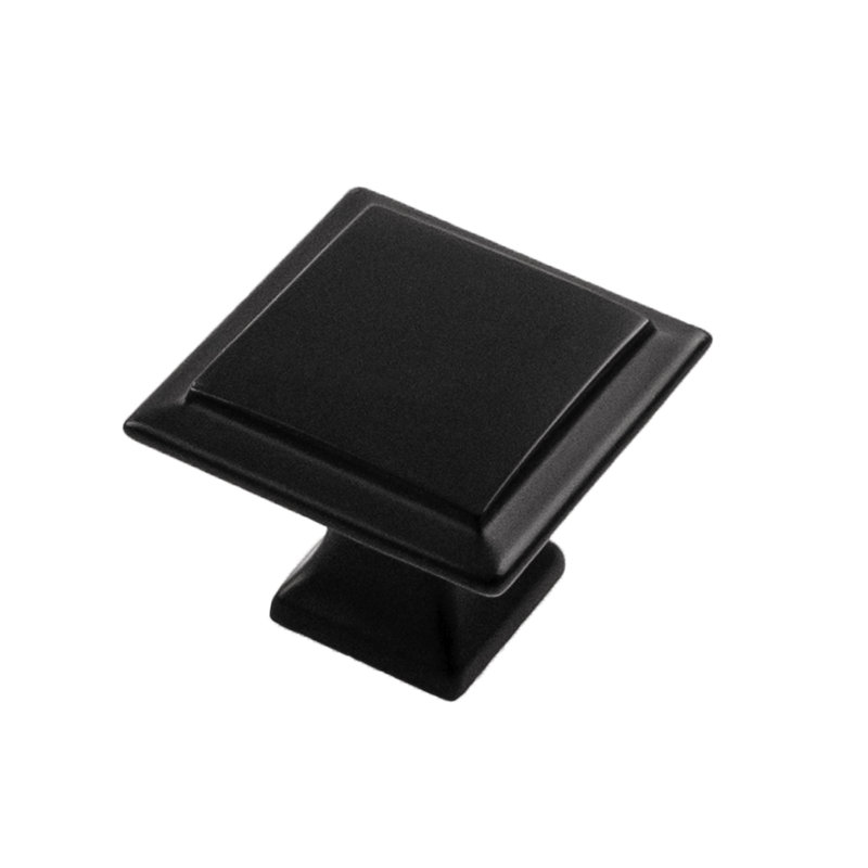 Facette Square Knob, Matte Black