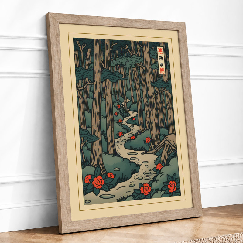 Rest By Flowing Water Japandi - Print, Oak, A3 - 42.0 x 29.7 cm