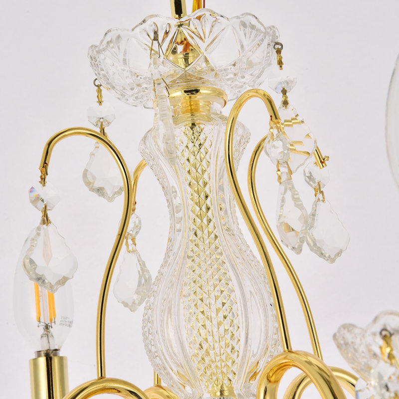 Dagmar 4 - Light Dimmable Classic / Traditional Chandelier, Gold, Royal Cut