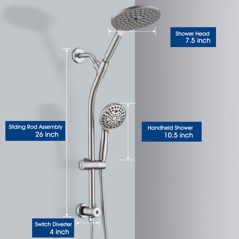 Complete Shower System with Handheld Shower, Brushed Nickel