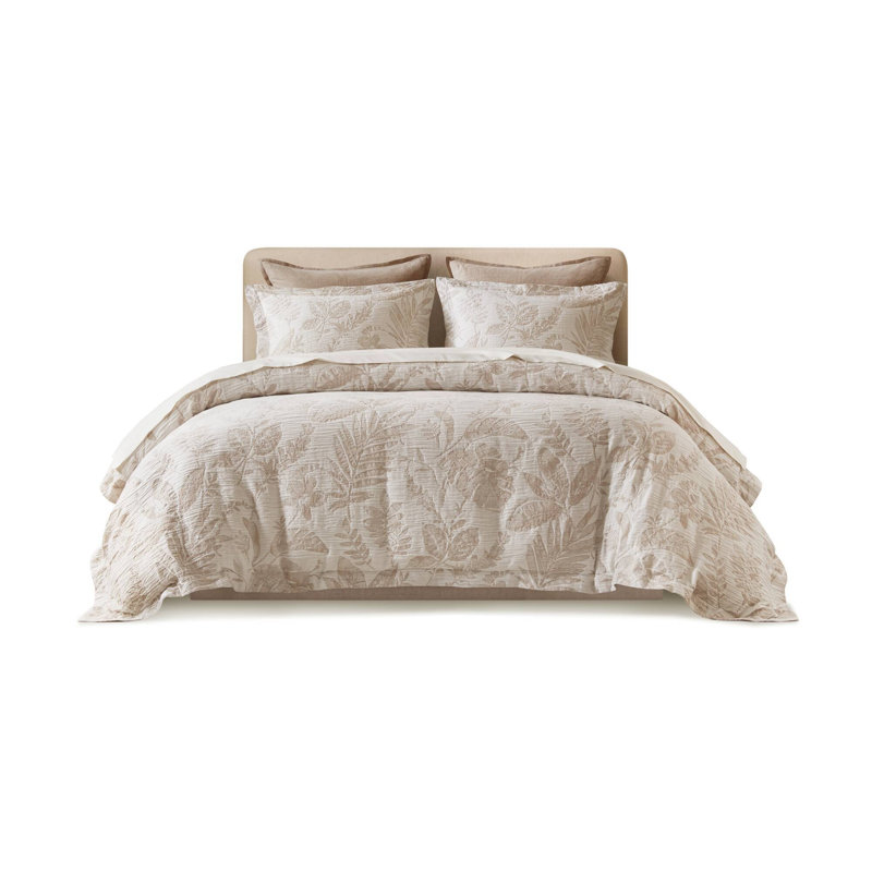 Cotton Blend Floral Duvet Cover Set